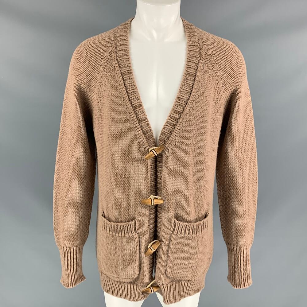 BURBERRY PRORSUM Spring 2015 Size M Cashmere Blend Patch Pocket Cardigan Sweater